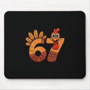 67 Meme Humor 6-7 Lustig Sechs Sieben Erntedankfes Mousepad