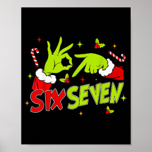 67 Meme Humor 6-7 Lustig Sechs Sieben Weihnachten Poster