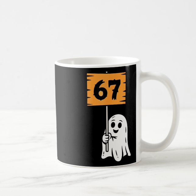 67 Meme Humor 6-7 Sechs Sieben Halloween  Kaffeetasse (Rechts)