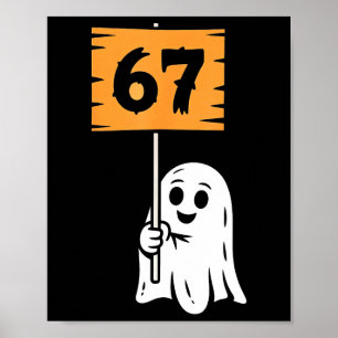 67 Meme Humor 6-7 Sechs Sieben Halloween Poster