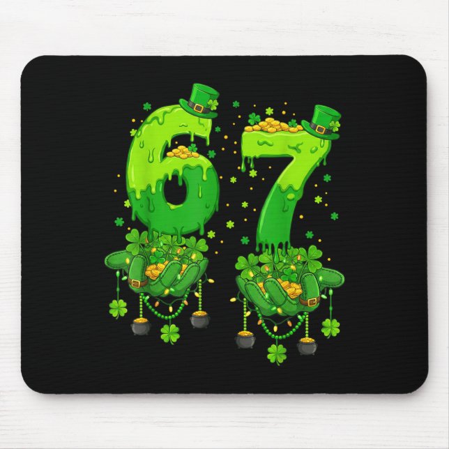 67 Meme Kleeblätter Six Seven Kleeblätter 6-7 St.  Mousepad (Vorne)