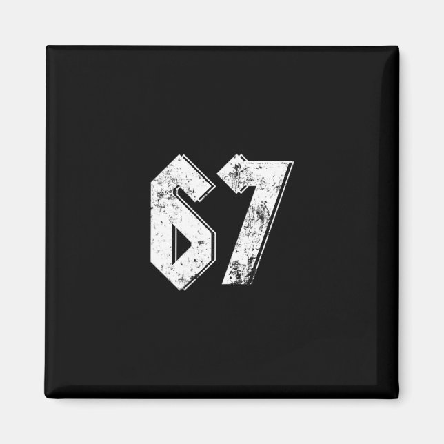 67 Meme Lustig Six Seven Meme 6 7  Magnet (Vorne)