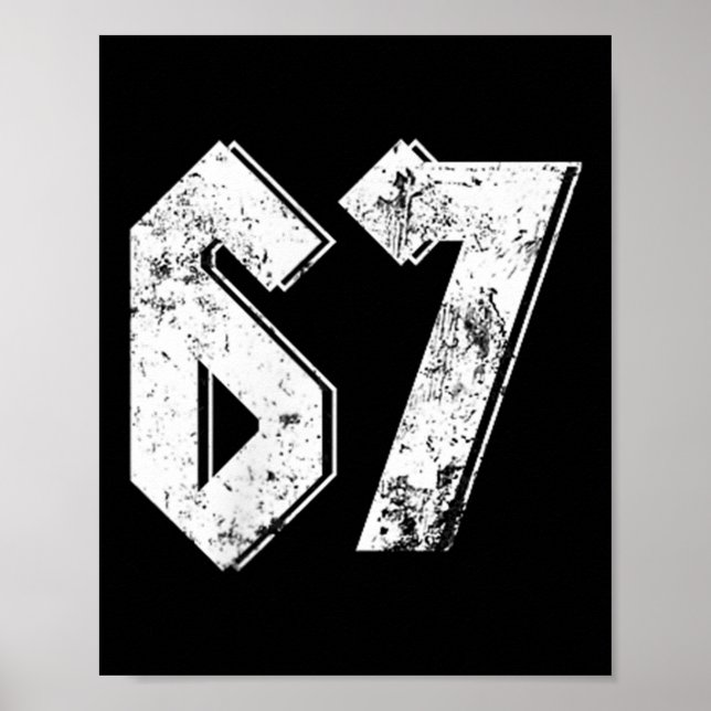 67 Meme Lustig Six Seven Meme 6 7  Poster (Vorne)