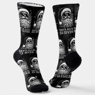 67 Meme Lustiger Santa sagt sechs sieben Weihnacht Socken