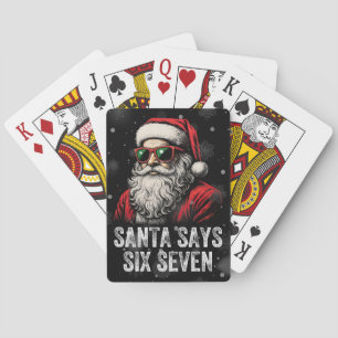 67 Meme Lustiger Santa sagt sechs sieben Weihnacht Spielkarten