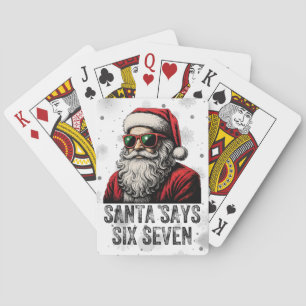 67 Meme Lustiger Santa sagt sechs sieben Weihnacht Spielkarten