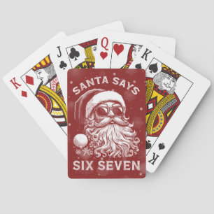 67 Meme Lustiger Santa sagt sechs sieben Weihnacht Spielkarten
