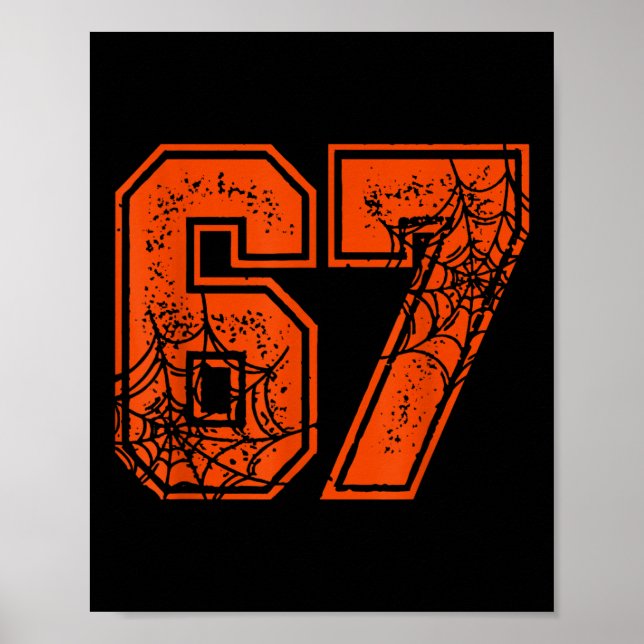67 Meme Lustiger Sechs Sieben Gen Alpha Halloween- Poster (Vorne)