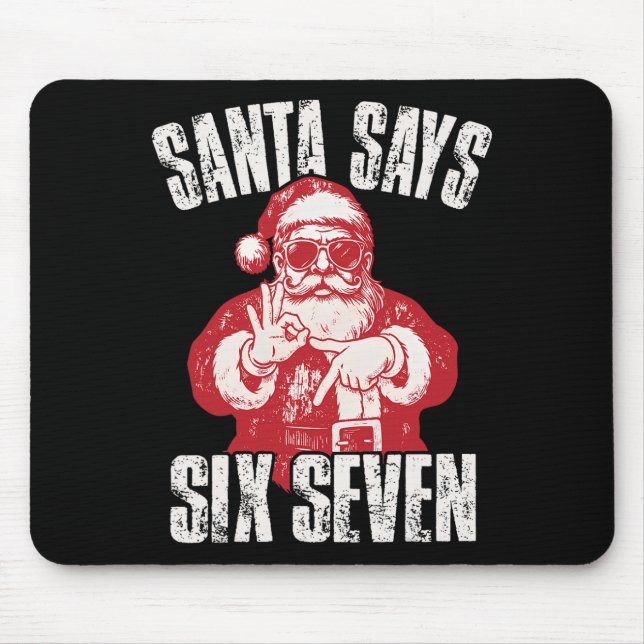 67 Meme Lustiger Sechs Sieben Weihnachten 6-7 Meme Mousepad (Vorne)