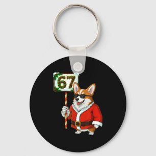 67 Meme Lustiger Sechs Sieben Weihnachten Corgi Hu Schlüsselanhänger