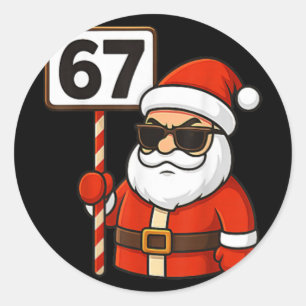 67 Meme Lustiger Sechs Sieben Weihnachten Für Männ Runder Aufkleber