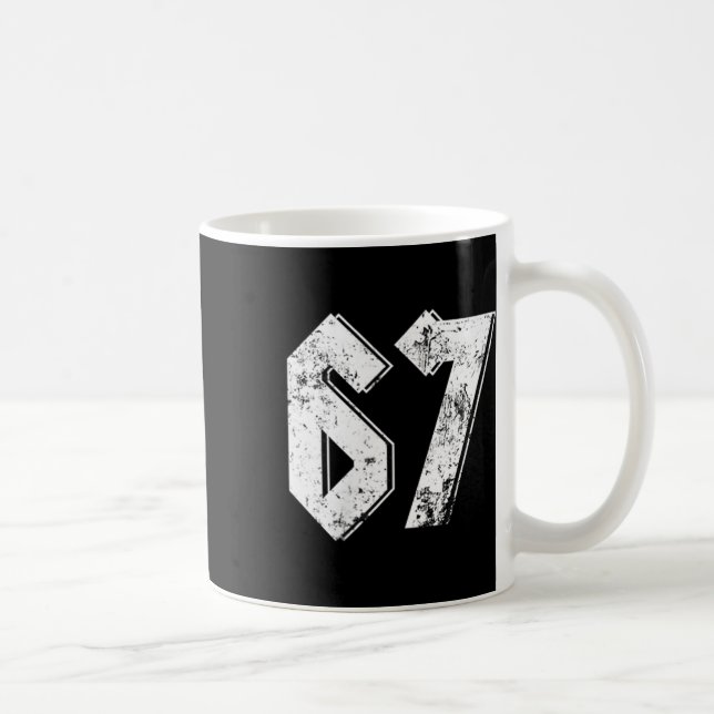 67 Meme Lustiger Six Seven Meme 6 7  Kaffeetasse (Rechts)