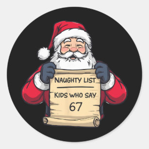 67 Meme Lustiges Sechs Sieben Weihnachten Für Männ Runder Aufkleber