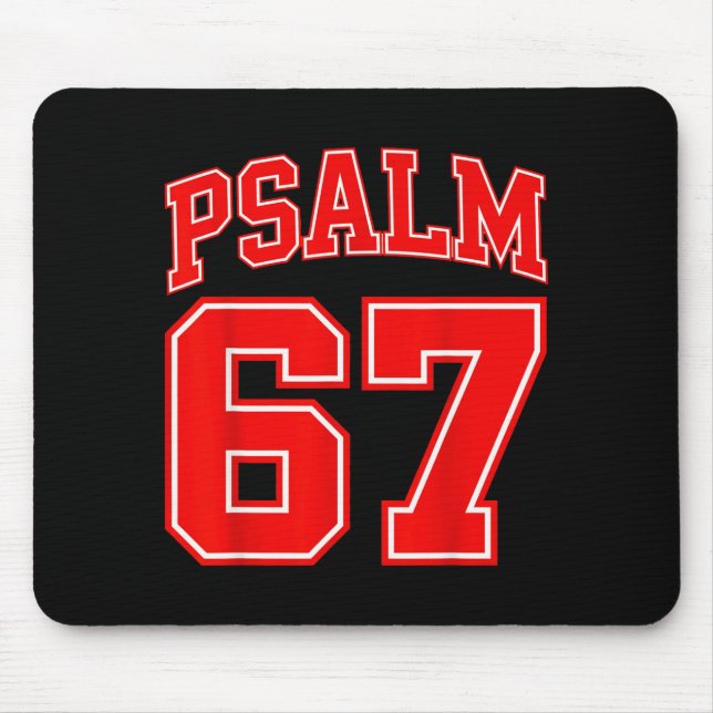 67 Meme Lustiges Six Seven Psalm 67 6-7 Meme  Mousepad (Vorne)