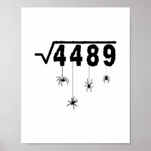 67 Meme Mathelehrer 6 7 Halloween Spinnen Quadrat Poster