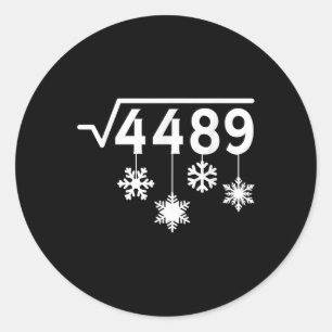 67 Meme Mathelehrer Weihnachten Schneeflocken Quad Runder Aufkleber