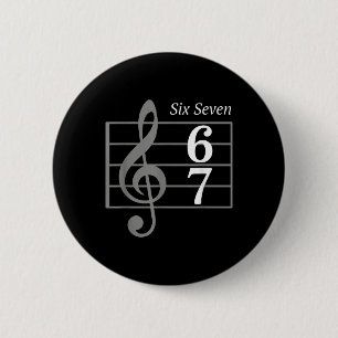 67 Meme Musik Slang Musiker Six Seven Lustige Musi Button