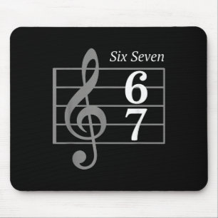 67 Meme Musik Slang Musiker Six Seven Lustige Musi Mousepad