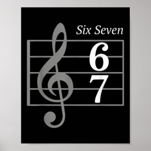67 Meme Musik Slang Musiker Six Seven Lustige Musi Poster