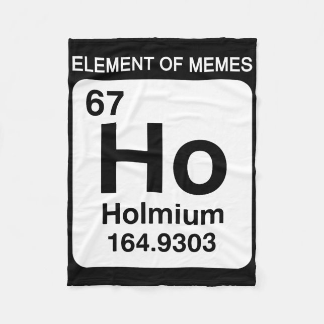 67 Meme Nummer Element der Memes Periodensystem 6  Fleecedecke (Vorderseite)