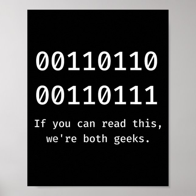 67 Meme Programmierer Binärcode Funny Six Seven Pr Poster (Vorne)