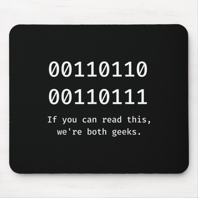67 Meme Programmierer Binärcode Lustig Sechs Siebe Mousepad (Vorne)