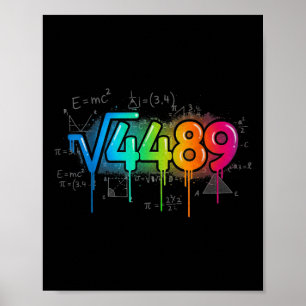 67 Meme Quadratwurzel 4489 Drip Six Seven Mathe-Le Poster