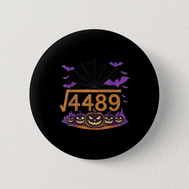 67 Meme Quadratwurzel 4489 Slang Mathe Halloween K Button (Vorderseite)