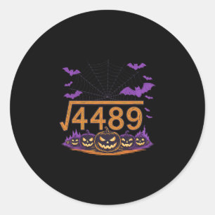 67 Meme Quadratwurzel 4489 Slang Mathe Halloween K Runder Aufkleber