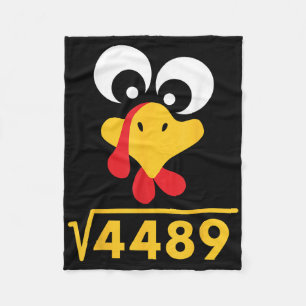 67 Meme Quadratwurzel 4489 Truthahn Erntedankfest Fleecedecke