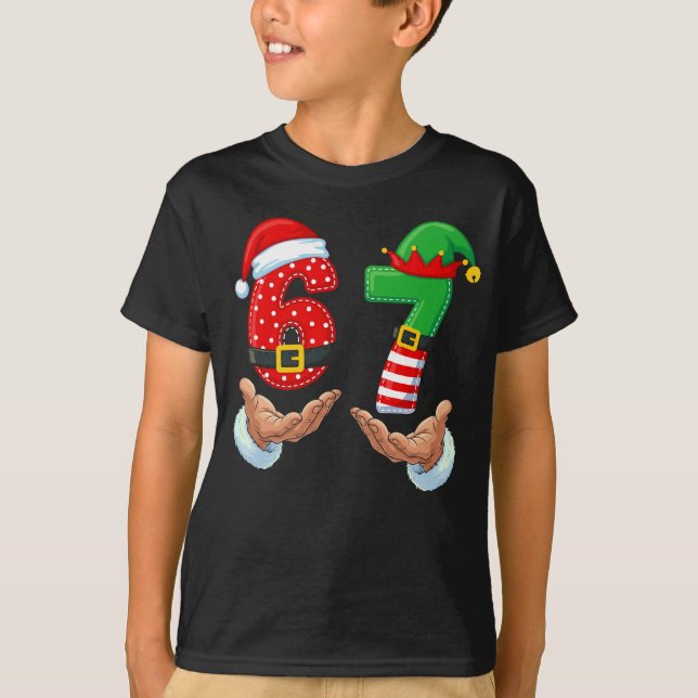 67 Meme Santa's Hands  T-Shirt (Vorderseite)