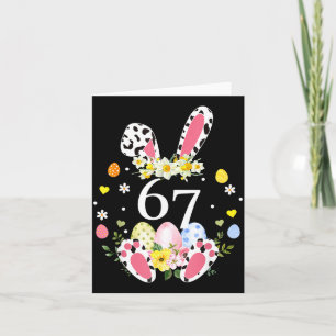 67 Meme sechs sieben 6 7 Hase Leopard Kinder lusti Karte