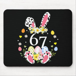 67 Meme sechs sieben 6 7 Hase Leopard Kinder lusti Mousepad