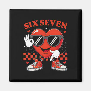 67 Meme Sechs Sieben 6 7 Valentinstag Herz Jungen  Magnet