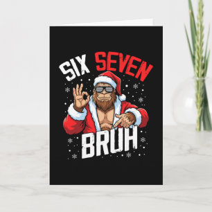 67 Meme Sechs Sieben Bruh Bigfoot Santa 6 7 Lustig Karte