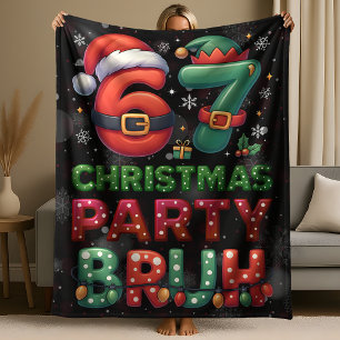 67 Meme Sechs Sieben Bruh Lustiges Weihnachten 6 7 Fleecedecke