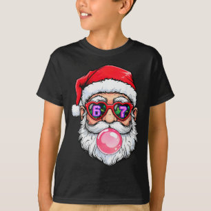 67 Meme Sechs Sieben Nummer 6-7 6 7 Lustiger Santa T-Shirt