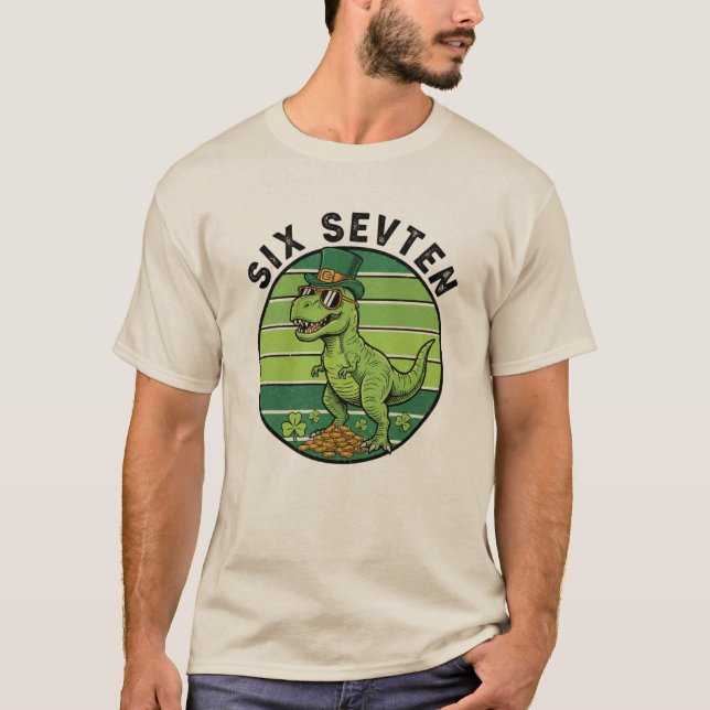 67 Meme Shamrocks Six Seven Shamrocks 6-7 St Patri T-Shirt (Vorderseite)