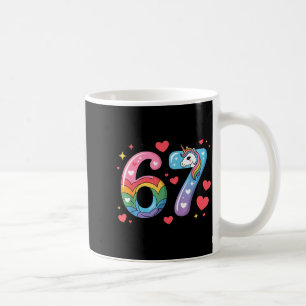 67 Meme-Shirt Nummer Lustig Sechs Sieben 6 7 Kaffeetasse
