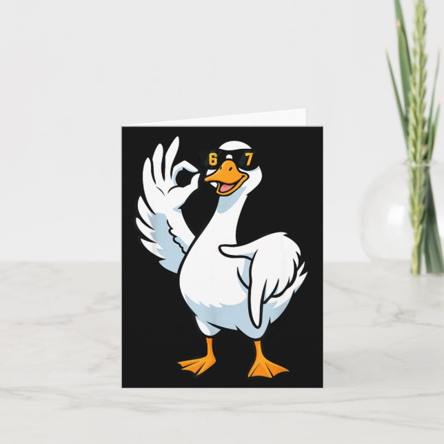 67 Meme Silly Goose 6 7 Funny Six Seven 6-7 Gen Al Karte (Vorderseite)