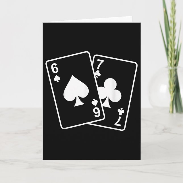 67 Meme Six Seven 6–7 Funny Playing Cards  Karte (Vorderseite)