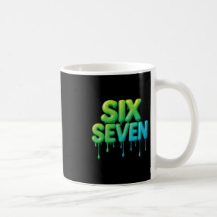 67 Meme Six Seven 6-7 Lustiger Internet-Witz Viral Kaffeetasse