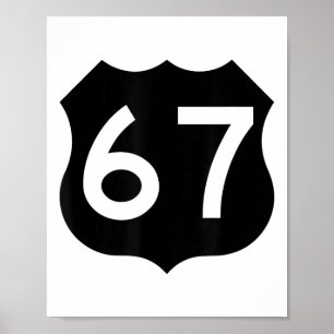 67 Meme Six Seven 6-7 Lustiger Internet-Witz Viral Poster