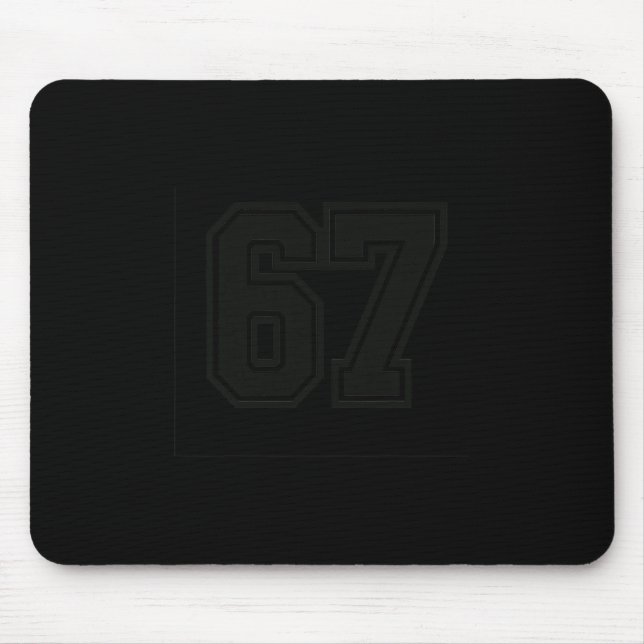 67 Meme Six Seven 6 7 Meme Design 6 7  Mousepad (Vorne)