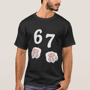 67 Meme Six Seven 6 7 Shirt Meme Lustige Katze 67