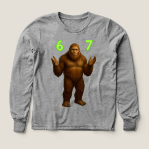 67 Meme Six Seven Bruh Bigfoot Benutzerdefiniert