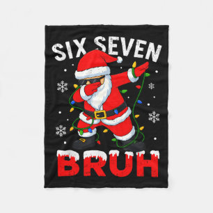 67 Meme Six Seven Bruh Dabbing Weihnachtsmann Lust Fleecedecke