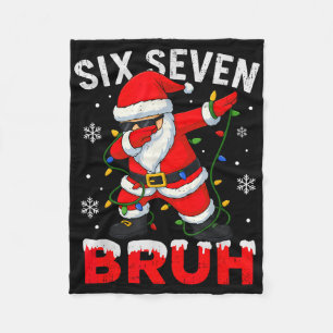 67 Meme Six Seven Bruh Dabbing Weihnachtsmann Lust Fleecedecke