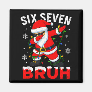 67 Meme Six Seven Bruh Dabbing Weihnachtsmann Lust Magnet