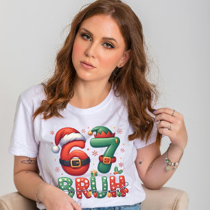 67 Meme Six Seven Bruh Lustiges Weihnachten 6 7 T-Shirt
